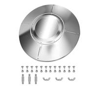 Tapa para estufa de terraza, deflector de calor de 84 cm, reflector de radiador con 3 agujeros preperforados, cubierta de calentamiento rápido, calor duradero