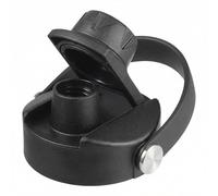 Tapa para Hydroflask de boca ancha de 32, 40, 64 onzas, tapa de repuesto con mango flexible compatible con botella Hydro Flask de 12, 16 y 20 onzas, sin BPA, apta para lavavajillas, color negro