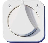 Tapa para interruptor giratorio de 3 niveles, diseño estampado 2/1/3, color blanco alpino.