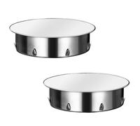 Tapa para orificios de chimenea de 125 mm, 2 piezas de acero inoxidable, cubierta para tubo de horno, tapa para revestimiento de pared, tapa ciega para tubos de estufa de 125 mm de diámetro