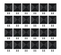 Tapa para poste de valla con forma de pirámide en plástico negro, agujeros preperforados, adecuada para postes de 4 x 4 pulgadas para evitar roturas y desgaste (24 piezas)