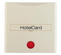 Tapa para tarjetero de hotel con indicador luminoso, series berker S.1/ B.3/ B.7 de hager, blanco brillo