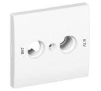 Tapa Para Toma R-tv-sat Multimarcas 2 Salidas Blanco - Serie Apolo 5000 - Acabado Standard - Para Mecanismos Serie Mec21 - Compatible Con Marcos Apolo 5000