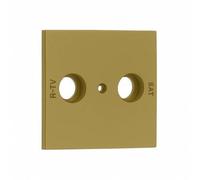 Tapa Para Toma R-tv-sat Multimarcas 2 Salidas Dorado - Acabado Aquarella - Para Mecanismos Serie Mec21 - Compatible Con Marcos Tapa Para Toma R-tv-sat Multimarcas 2 Salidas Dorado