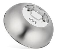 Tapa para Wok de Acero Inoxidable de 29 cm para wok 30 cm - Cúpula de Fusión y Tapa para Hamburguesa con queso con inserto de vidrio y rejillas de ventilación para vapor - Vaporera para Hamburguesa