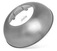 Tapa para Wok de Acero Inoxidable de 32,5 cm para wok 34 cm - Cúpula de Fusión y Tapa para Hamburguesa con queso con inserto de vidrio y rejillas de ventilación para vapor - Vaporera para Hamburguesa