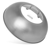 Tapa para Wok de Acero Inoxidable de 34,5 cm para wok 36 cm - Cúpula de Fusión y Tapa para Hamburguesa con queso con inserto de vidrio y rejillas de ventilación para vapor - Vaporera para Hamburguesa