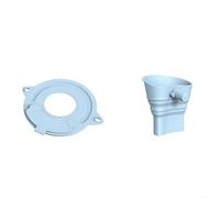 Tapa plegable de silicona para batidoras de 4.5 cuartos y 5 cuartos de galón con cabezal inclinable para ahorrar espacio de almacenamiento (azul con embudo)