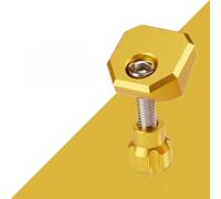Tapa plegable para auriculares de bicicleta, pieza de repuesto para modelos P8 P10, abrazadera de cubierta de vástago de aluminio CNC para marcos plegables estilo Dahon (dorado)