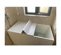 Tapa Plegable para bañera de PVC Impermeable, Bandeja para bañera, Paneles aislantes para bañera con Soporte para teléfono y Tableta, Grosor 1,2 cm, tamaño 19 (75 x 165 x 1,2 cm)
