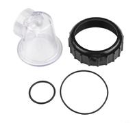 Tapa prefiltro transparente para bomba de circulación de piscina SPS50 - Incluye accesorios de tornillo y dos juntas tóricas (45 mm y 79 mm)