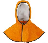 Tapa protectora de cuero de soldadura ajustable tapa protectora soldadura | Piel de vacuno, resistente al calor, a prueba de chispas, protección completa de cabeza y cuello, para tig/MIG