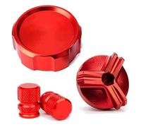 Tapa Protectora Del Depósito De Líquido De Freno Delantero CNC Para Motocicleta Para Suzuki GSX-R 600 750 1000 RESPUNEKBAH(3pcs-Red)