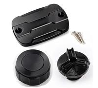 Tapa Protectora Del Depósito De Líquido De Frenos Delantero Y Trasero Para Motocicleta Accesorios Para YZFR3 2015-2022 RESPUNEKBAH(A set black)