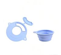 Tapa protectora profesional para salpicaduras para cuencos de 4.5 a 5 cuartos de galón, cubierta antipolvo de silicona con taza medidora, pantalla roja (azul)