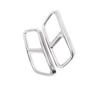 Tapa Punta Escape 2 Piezas 1 Par De Embellecedores Adhesivos Para El Tubo De Escape Trasero Del Coche Compatible Con Benz Para Clase GL X166 2013 2014 2015(Silver)