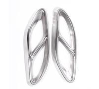 Tapa Punta Escape 2 Piezas 2 Embellecedores De Tubo De Escape Trasero Para Coche Compatible Con Benz Para W176 W177 2016 2017 2018 2019 2020 2021(Silver)