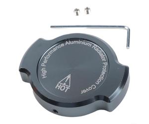 Tapa Radiador para moto Aluminio Aleación Decorativa Tapa Radiador | Aleación aluminio, decorativo, para fácil instalación, sin para herramientas profesionales, mejora estética moto(Titanium)
