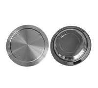 Tapa redonda de acero inoxidable para cubo de basura de 26,8 cm, cubierta de encimera de cocina, solapa oscilante integrada, canal de residuos empotrado, para pelar alimentos y verduras, material 304