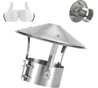 Tapa Redonda De Chimenea De Acero Inoxidable 304 De 75-200 Mm, Cubierta De Tubo De Ventilación De Techo para Estufa De Leña (220 Mm/8,7 Pulgadas) 170mm/6.7in