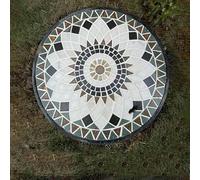 Tapa redonda decorativa para pozos de jardín, cubierta con base para tanques sépticos en entradas de vehículos, tapa metálica de inspección con gancho (Capacidad de carga: 10 toneladas)(A)