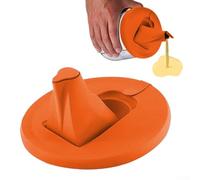 Tapa retráctil para lata de pintura con boquilla plegable y agujero de ventilación para verter fácilmente y almacenamiento seguro en material ABS para proyectos de bricolaje (naranja)