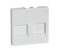 Tapa RJ45 doble Keystone elegance Marfil