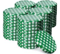 Tapa roscada KADAX fi82 mm, para tarros de conserva, 50 unidades, cuadros verdes