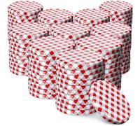 Tapa roscada KADAX fi82 mm, tapa Twist-Off 100 piezas, cuadros rojos