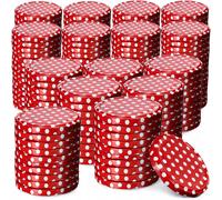 Tapa roscada KADAX fi82 mm, tapa Twist-Off 200 piezas, punteada roja