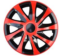 Tapa ruedas de 13 pulgadas 4 piezas universal rojo negro muy resistente