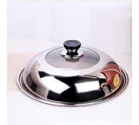 Tapa Sarten Universal 24 cm / 26 28 30cm 32 34cm 36 38cm 40cm Pote de acero inoxidable la olla aumento tapa del vapor(34cm)