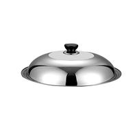 Tapa Sarten Universal Cubierta de vidrio templado vapor acero inoxidable Botón redondo Pan for freír Visible Cocina Pote Accesorios plancha(36cm)