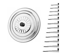 Tapa sarten universal fabricada en acero inoxidable desde 16cm hasta 40cm, tapa multiusos para sartenes ollas y baterias, tapa anti salpicaduras universal adaptable - Acero Inoxidable (30cm)