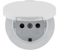 Tapa SCHUKO con tapa con bisagra, R.x, prot inf, blanco polar