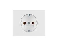 Tapa Schuko de la serie "Berker k1" con protección infantil IP20 5,5x7x4cm color blanco polar Hager - 17197009