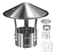 Tapa Sombrero De Chimenea Cónico, Escape de Chimenea, Cubierta de Techo Prueba de Viento y Lluvia, Tapa de Tubo de Escape para Conductos de Humos(160mm(6.3in))