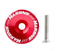 Tapa superior de aleación de aluminio para auriculares de bicicleta de 31,8 mm con perno para manillar de 30,5 mm, construcción para entusiastas del ciclismo (rojo)