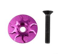 Tapa superior de aluminio CNC para auriculares de bicicleta, tapa de horquilla de 28.6 mm, tapa de vástago de aleación anodizada con kit de pernos de acero inoxidable para bicicleta de montaña, patrón