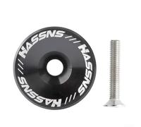 Tapa superior de aluminio ligero diseñada para tapas de vástago de bicicleta de 31,8 mm de diámetro con perno de 30,5 mm para una gestión adecuada de precarga de rodamientos de auriculares (negro)