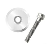 Tapa superior de metal para auriculares de bicicleta, 28,6 mm, 1-1/8 pulgadas, con perno M6, horquilla de aleación CNC para actualización fija de carretera (plateado)