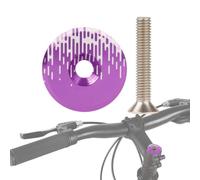 Tapa superior para auriculares de bicicleta de aleación de aluminio, cubierta de vástago de horquilla delantera con diseño de rosca segura, tapa ligera para tubo de horquilla de bicicleta para