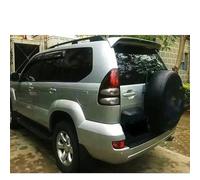 Tapa Trasera del Maletero Techo Coche con Alas De Alerón Lámpara para Toyota para Land para Cruiser para Prado FJ120 2700 4000 Alerón Trasero(Plateado)