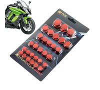Tapa Tuerca para Moto | Cubierta de tornillo de motocicleta de 5 colores | 30 unids/set cubierta de sombrero de tornillo de motocicleta a prueba de herrumbre, piezas decorativas de estilo de motocicle