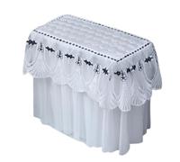 Tapa Universal for tanque de inodoro, almohadilla antideslizante resistente a la suciedad, a prueba polvo, accesorios decoración baño desmontables encaje, 4 Uds(White)