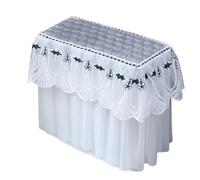 Tapa Universal for tanque de inodoro, almohadilla antideslizante resistente a la suciedad, a prueba polvo, accesorios decoración baño desmontables encaje, 4 Uds(Gray)