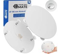Tapa universal para desagüe de ducha, Ø 190 mm, de acero inoxidable de 2,8 mm, montaje por ventosa, compatible con todas las marcas como Viega, Grohe, Geberit, Dallmer, Wirquin, etc.