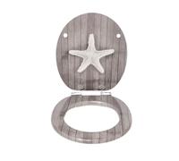 Tapa Vater Amortiguada Asiento de inodoro con núcleo madera MDF y cierre, diseños multicolor, un elemento esencial for el baño estilo (paquete 1) para Baño(Color07)