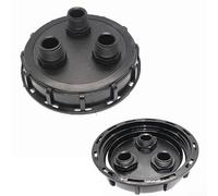 Tapa ventilada IBC de 163 mm con rosca macho de 1 pulgada, tapa adaptadora de tanque de plástico DN150 para almacenamiento de agua, barriles de lluvia, conector de salida a prueba de fugas, negro (3