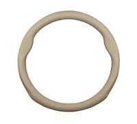 Tapa Volante Coche 15 Pulgadas 38 Cm Fibra Carbono para Volvo XC60 XC90 S60 V90 S80 C40 XC40 C30 XC70 S90 C70 2024 Antideslizante Cubierta Volante(Beige)